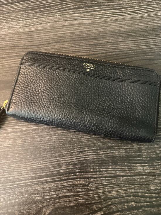 Fossil Handbags - Fossil Black Tara Zip Around Clutch Wallet